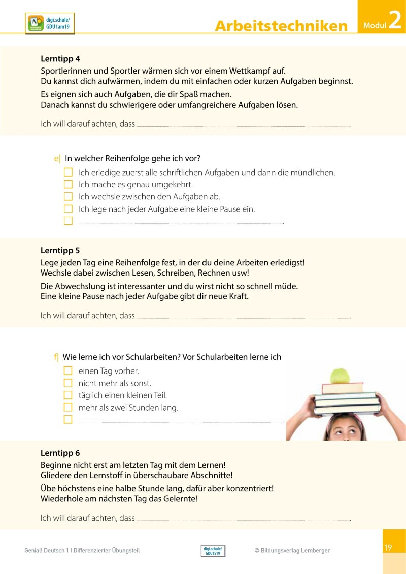 Genial! Deutsch 1 – Sprachbuch IKT / Schulbuch Differenzierter Übungsteil – Classic