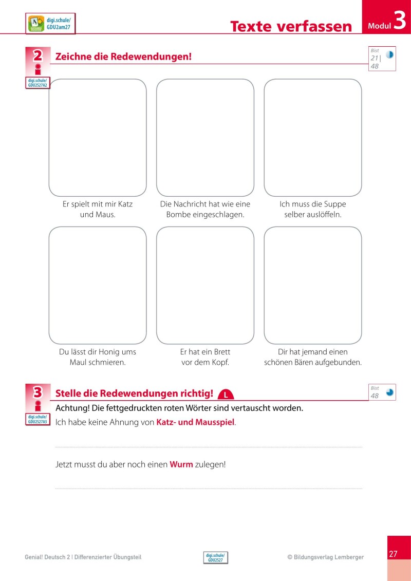 Genial! Deutsch 2 – Sprachbuch IKT / Lehrbuch Classic – Differenzierter Übungsteil