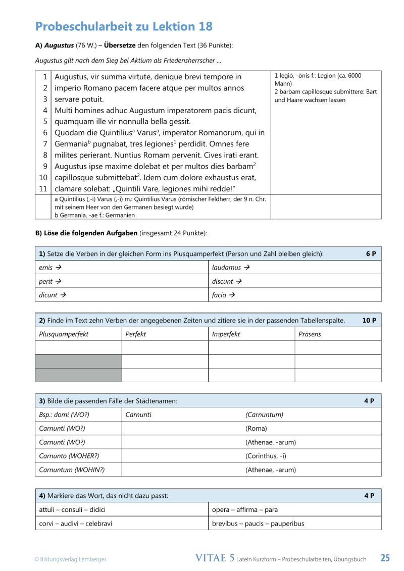 VITAE 5 / Probeschularbeiten