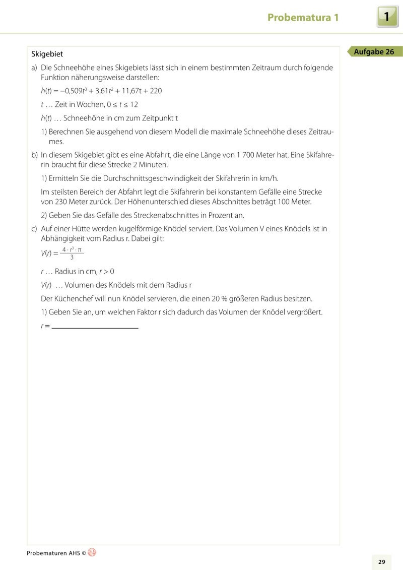 Mathematik AHS - Maturavorbereitung