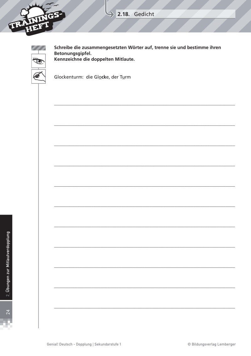 Genial! Deutsch – Trainingsheft Dopplung – Sek 1