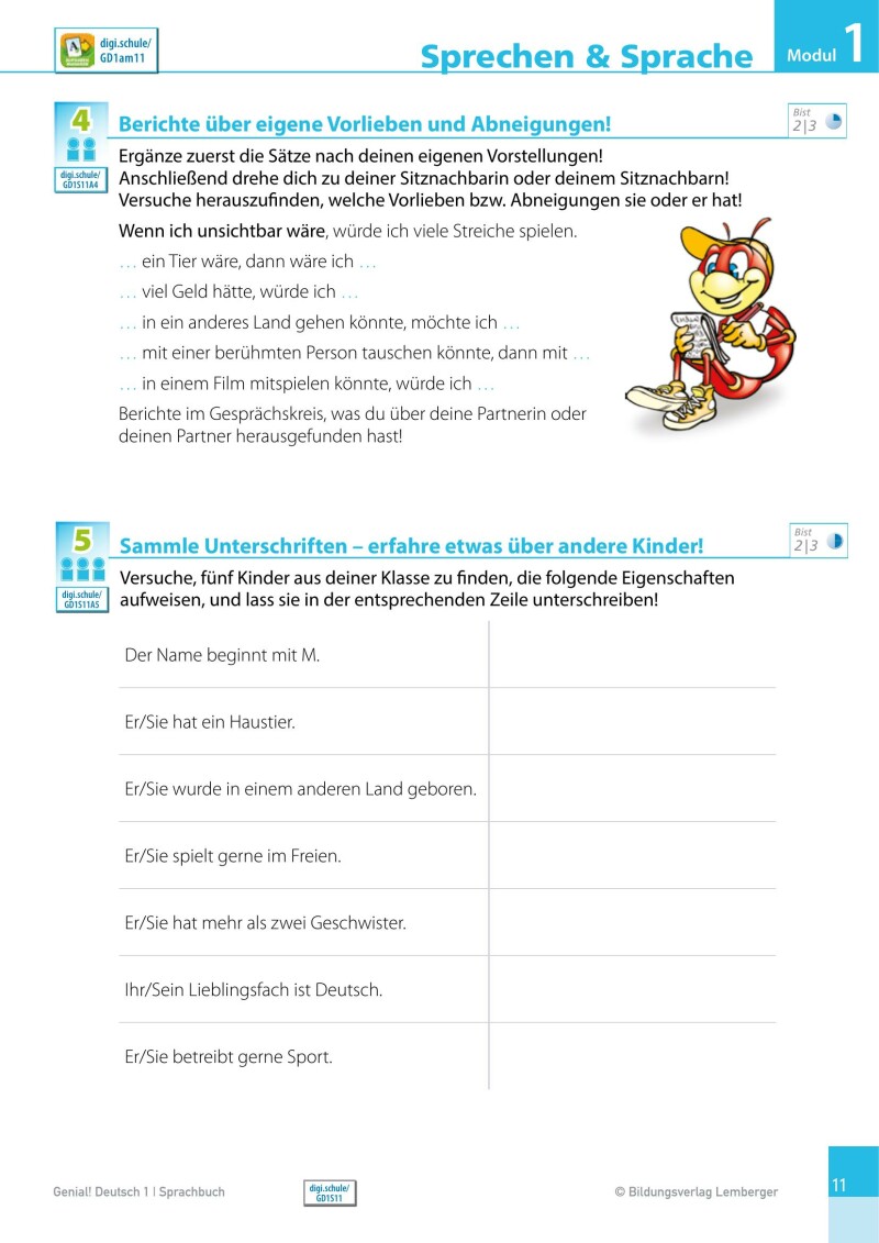 Genial! Deutsch 1 – Sprachbuch IKT / Schulbuch – Classic