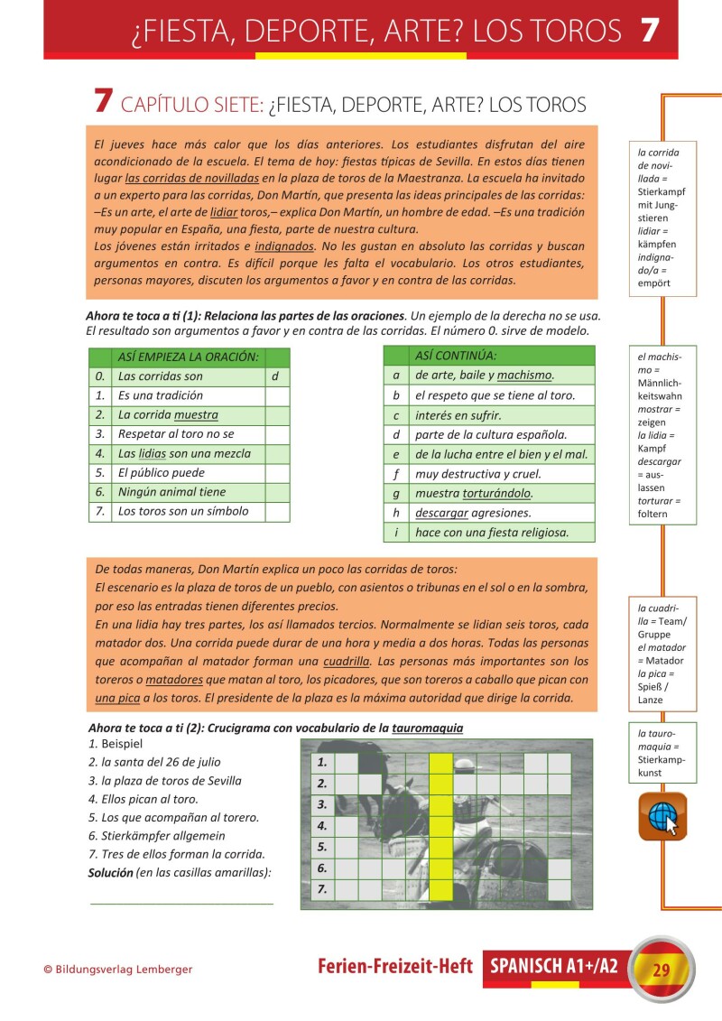 Spanisch – Ferien-Freizeit-Heft A1+/A2