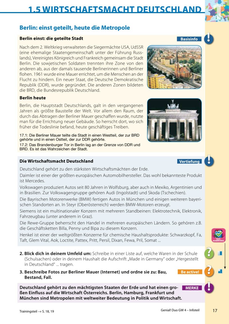 Genial! DUO Geographie/Wirtschaftskunde 4 - Info-Teil