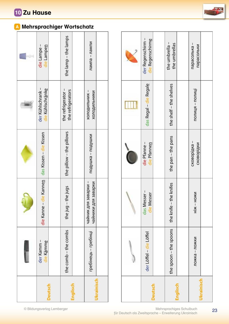 Trutnovskys sprachsensible Lernmaterialien für DaZ - Mehrsprachiges Lehrbuch für Deutsch als Zweitsprache / Erweiterung Ukrainisch
