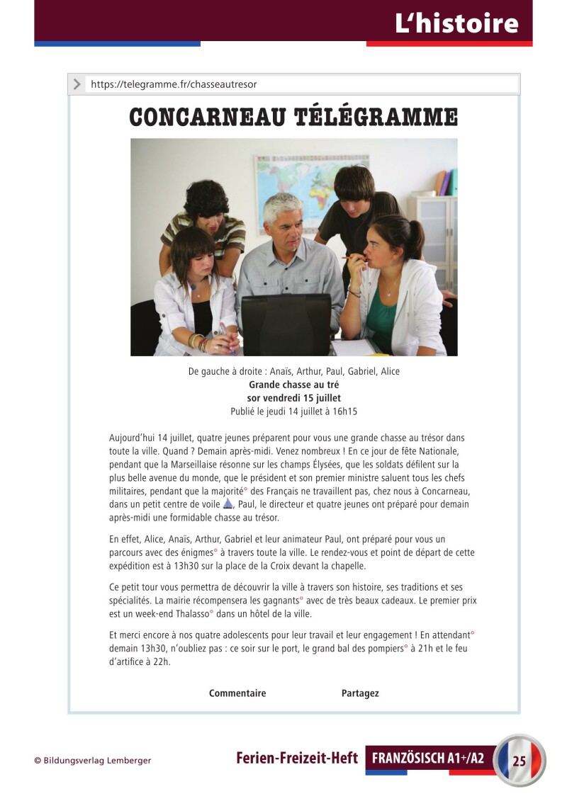 Ferien-Freizeit-Heft Französisch A1+/A2
