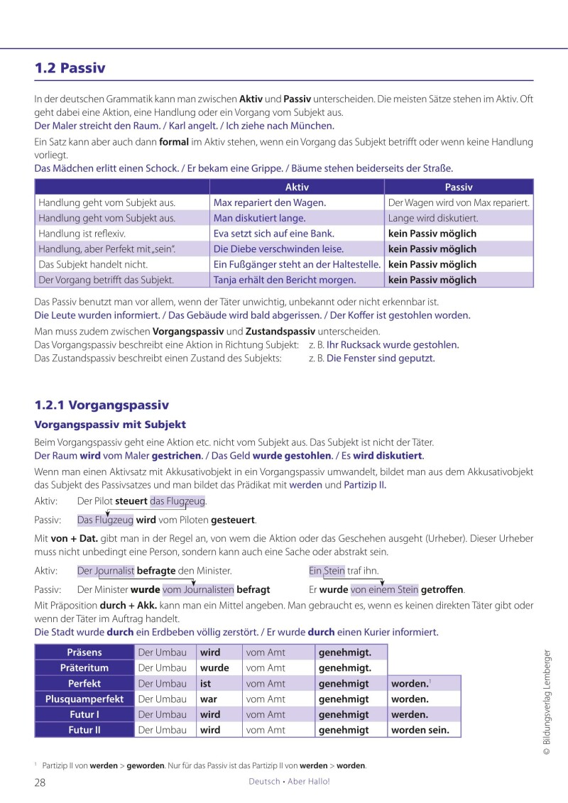 Deutsch - ABER HALLO! Grammatikübungen Oberstufe - Ausgabe für Österreich