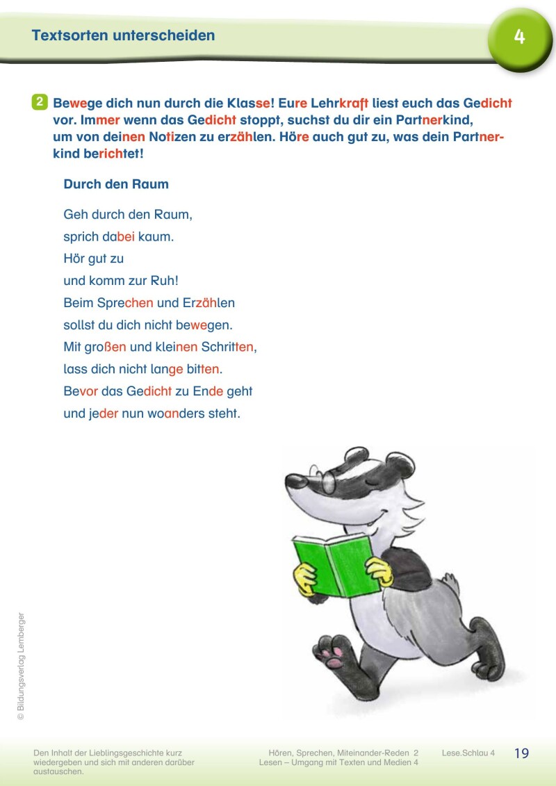 Lese.Schlau 4 - Lesebuch mit Silbenschrift