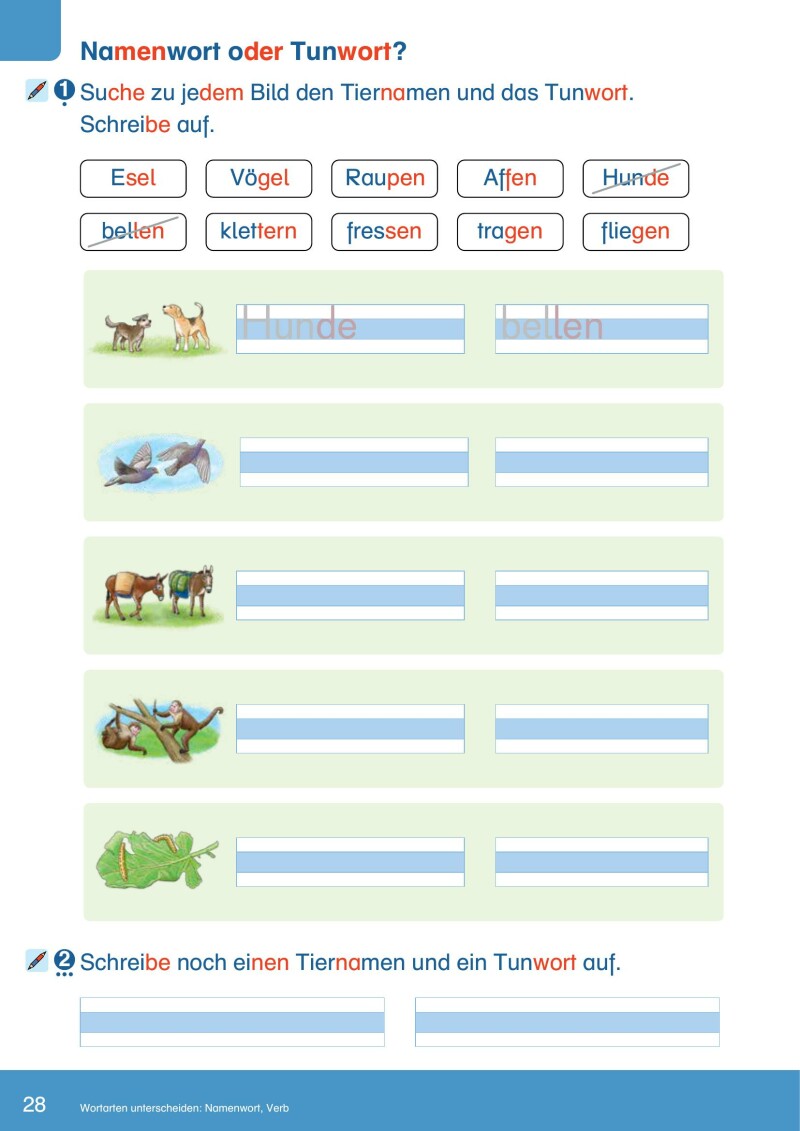 ABC der Tiere 2 – Schulbuch Kompaktausgabe: Spracharbeitsheft A (1. Semester) mit Silbenschrift_LP’23