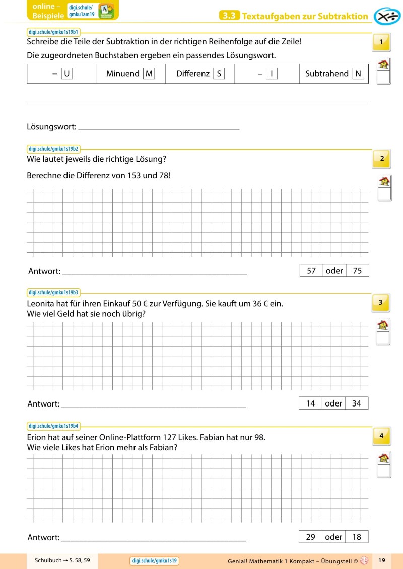 Genial! Mathematik 1 - Kompakt IKT v2.1 – Übungsteil Classic