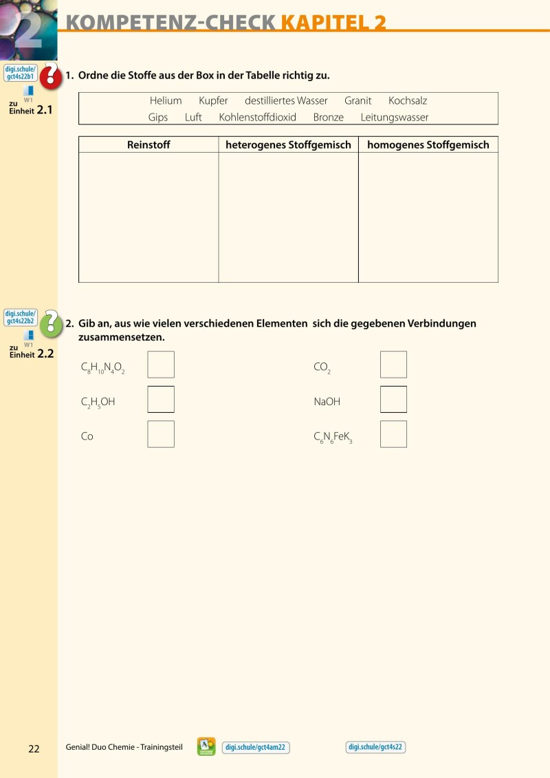 Genial! DUO Chemie 4 - Trainings-Teil
