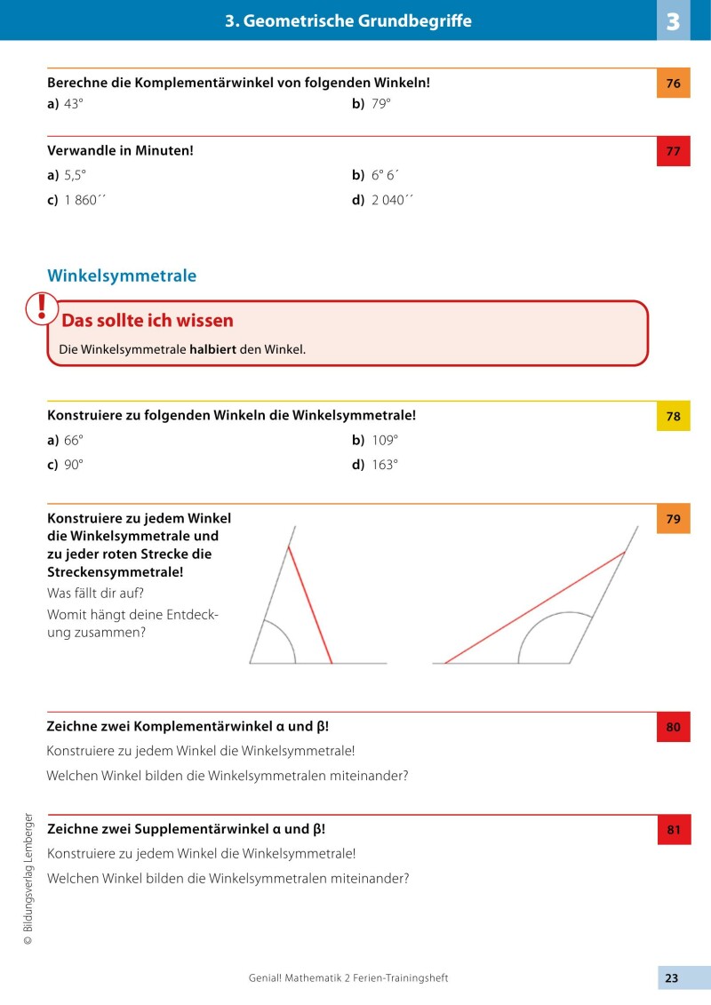 Genial! Mathematik 2 - Ich kann's!: Ferien-Trainings-Heft