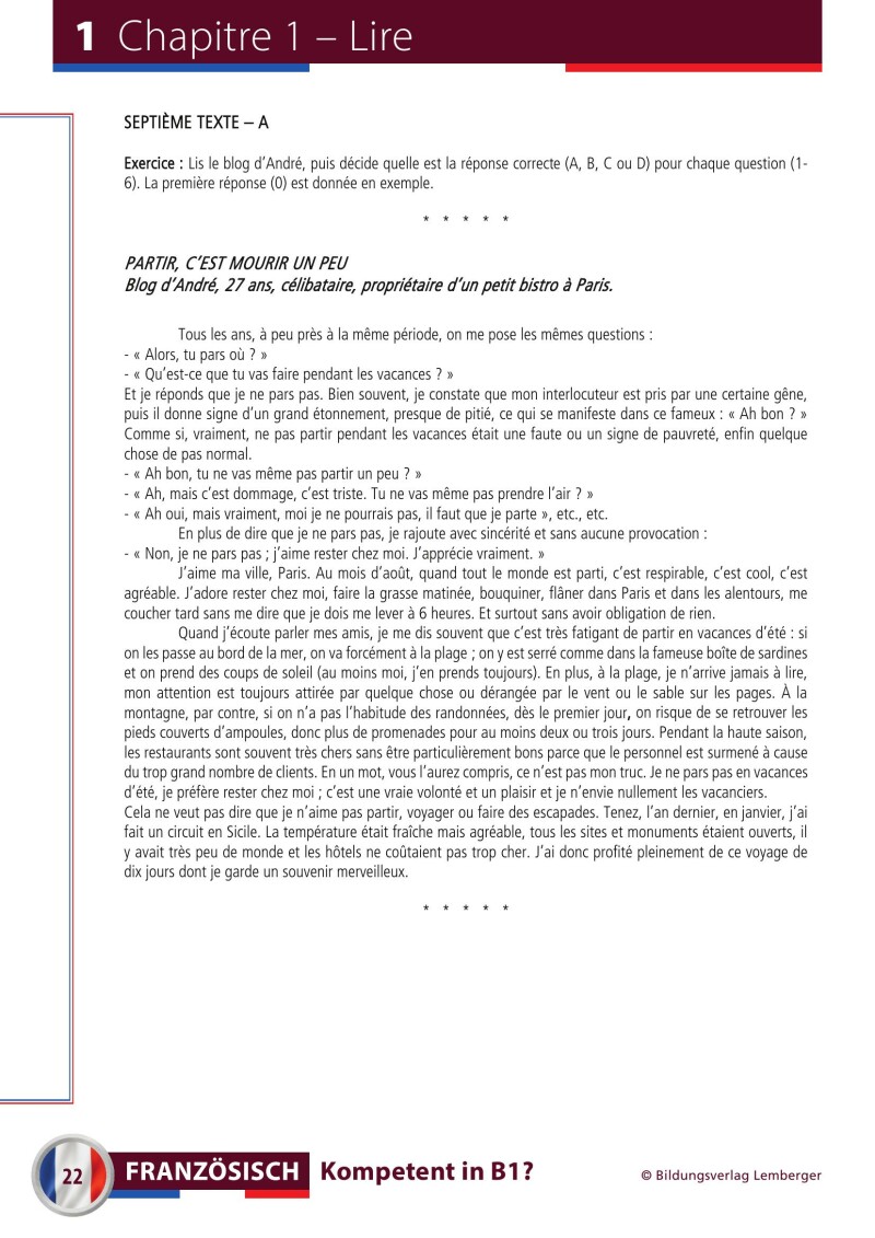 Französisch – Kompetent in B1?_Übungsbuch / mit Audio-Files; inkl. Audio-CD