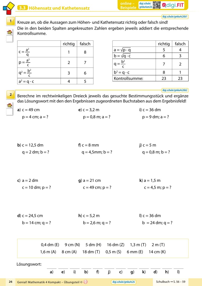 Genial! Mathematik 4 - Kompakt IKT v2.3 – Übungsteil