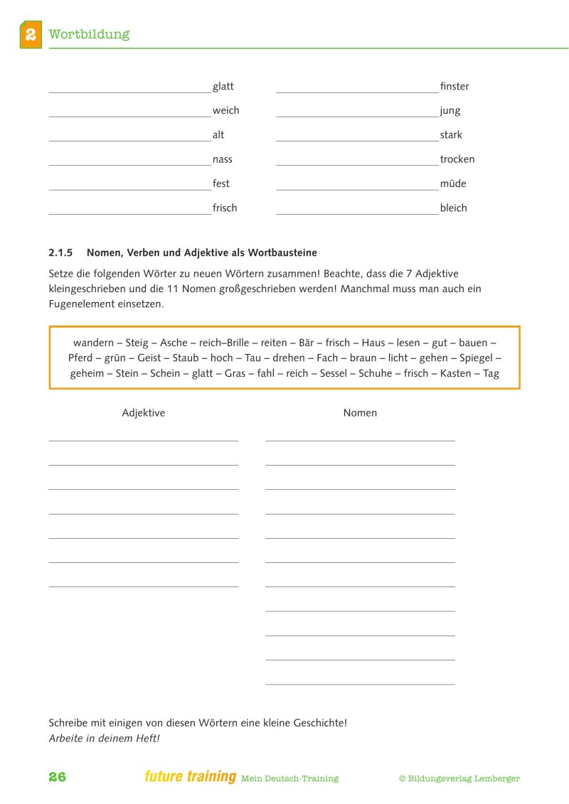 Kompetenz Lernen® - future training - Mein Deutsch-Training (mit Lösungen)