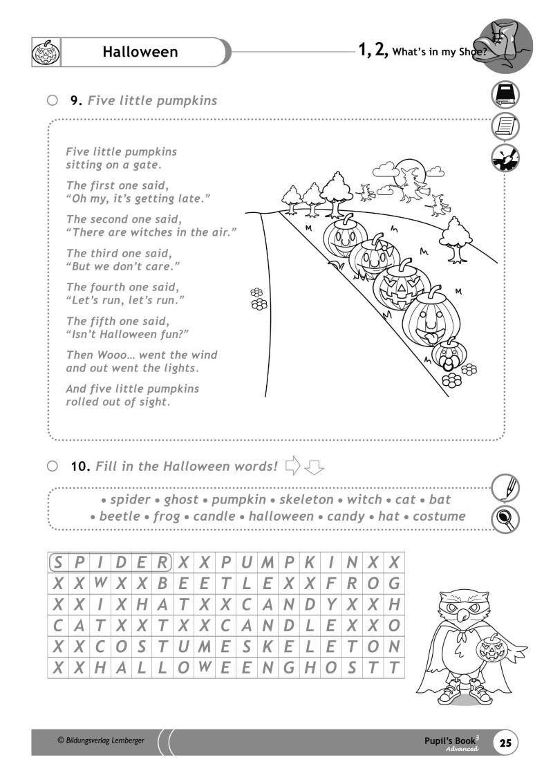 1,2, What‘s in my Shoe? – Pupil‘s Book 3 – Advanced