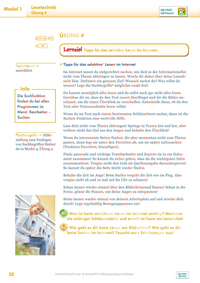 Genial! Deutsch 4 – Lese- und Lernprofi IKT v3.1 / Schulbuch silbierte Ausgabe  PLUS Lizenz