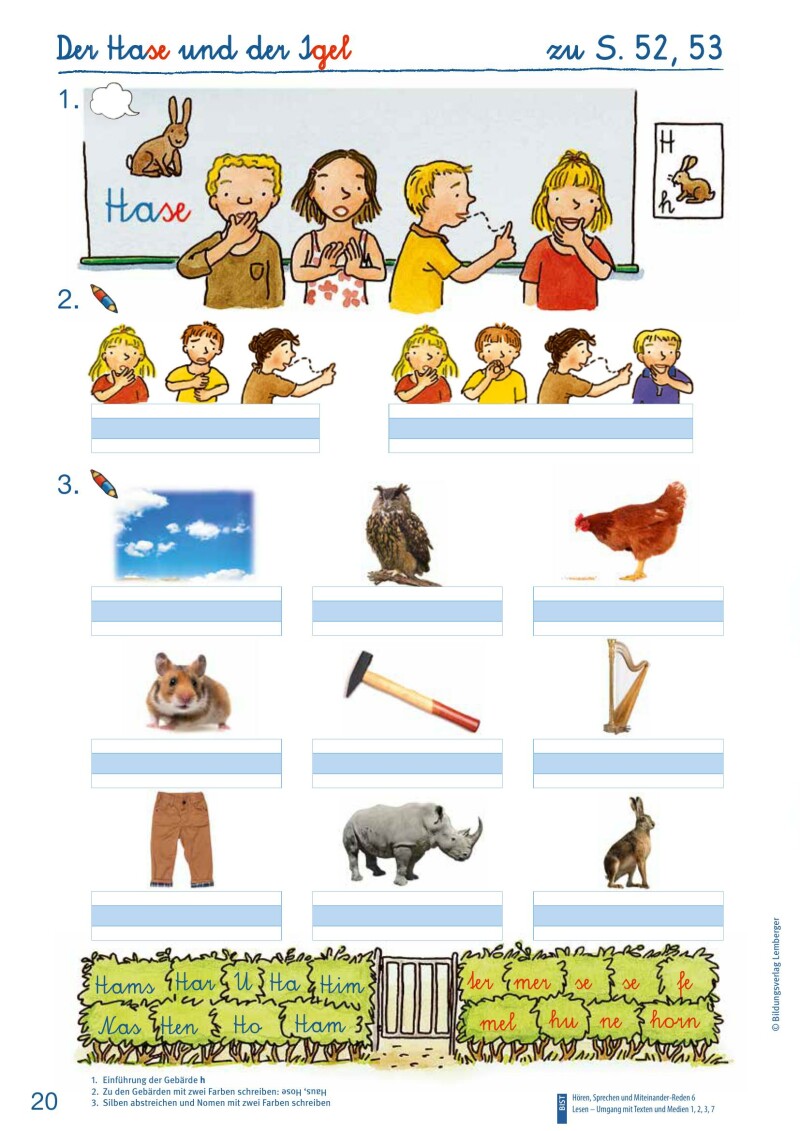 ABC der Tiere 1 – Schulbuch: Lesen in Silben – Arbeitsheft – Teil B Schreibschrift LP‘23 v1.1