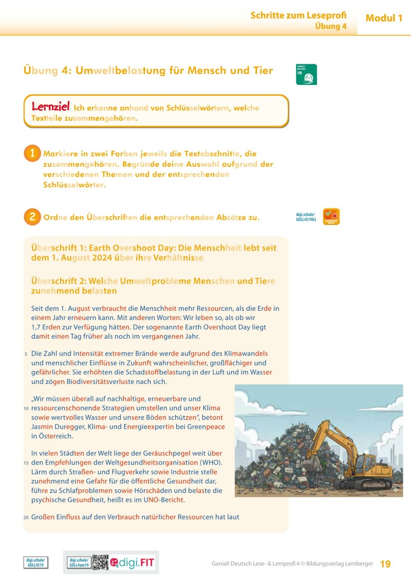 Genial! Deutsch 4 – Lese- und Lernprofi IKT LP’23 v.1.1 / Schulbuch silbierte Ausgabe