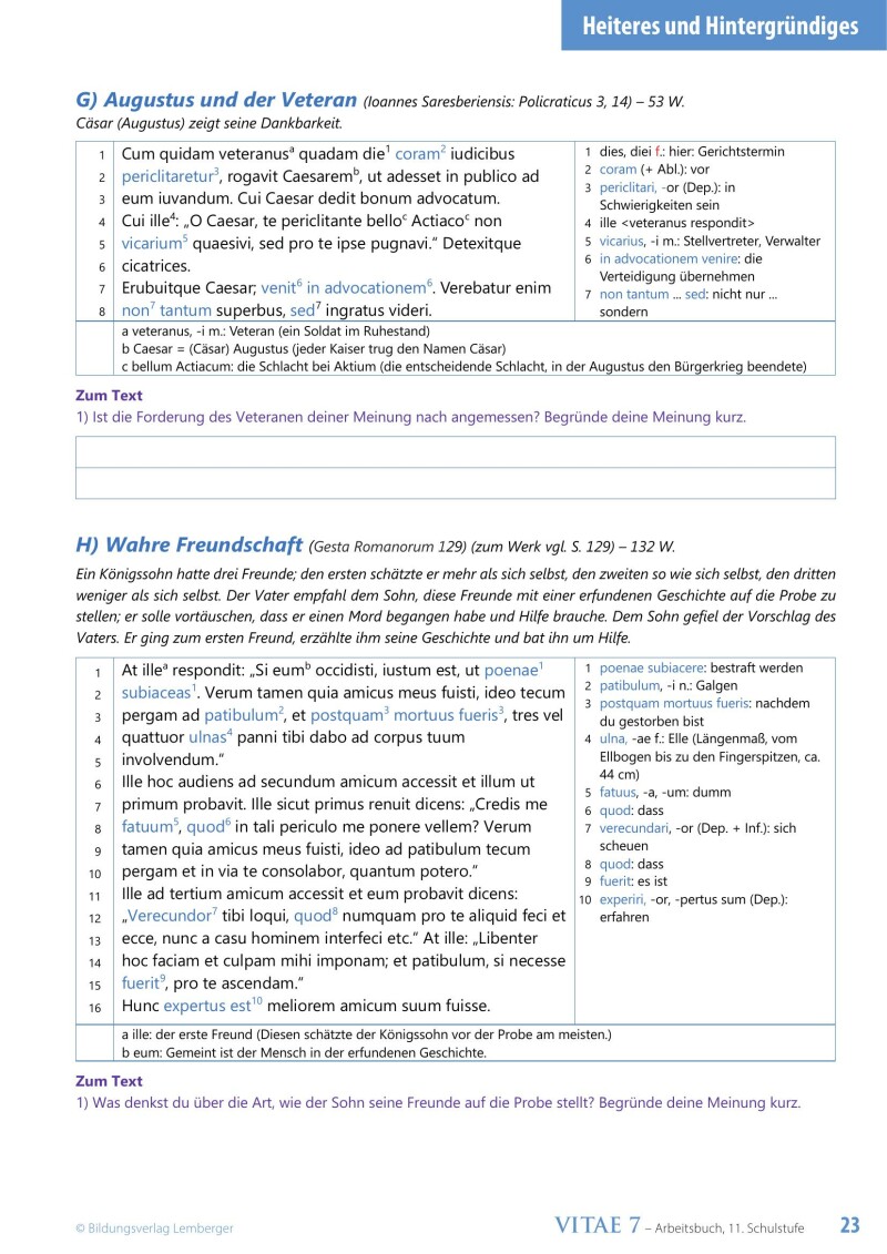 Vitae 7 / Schulbuch für die 7. Klasse_Kurzlatein LP’23 und mit Gratis digbi