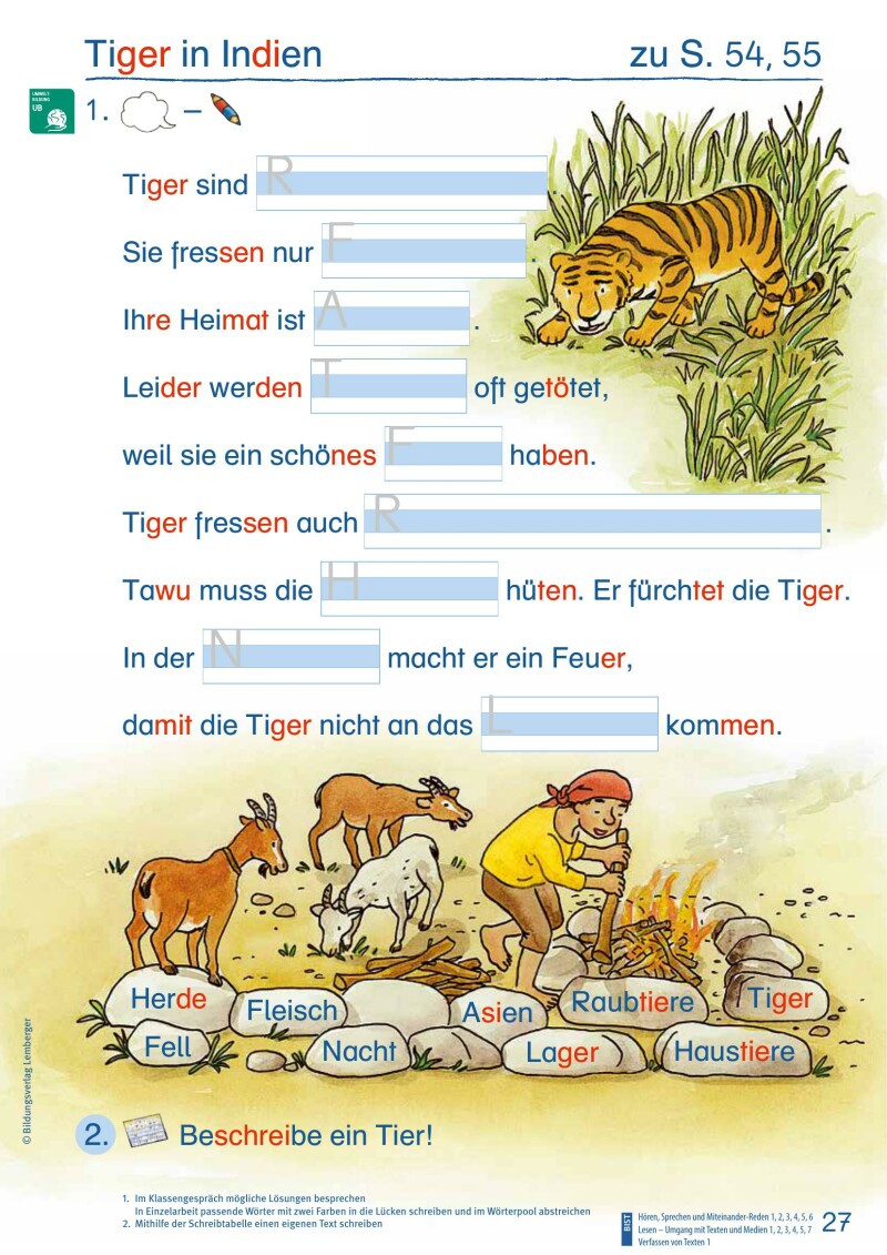 ABC der Tiere 1 – Schulbuch: Lesen in Silben – Arbeitsheft – Teil B LP‘23 v1.1