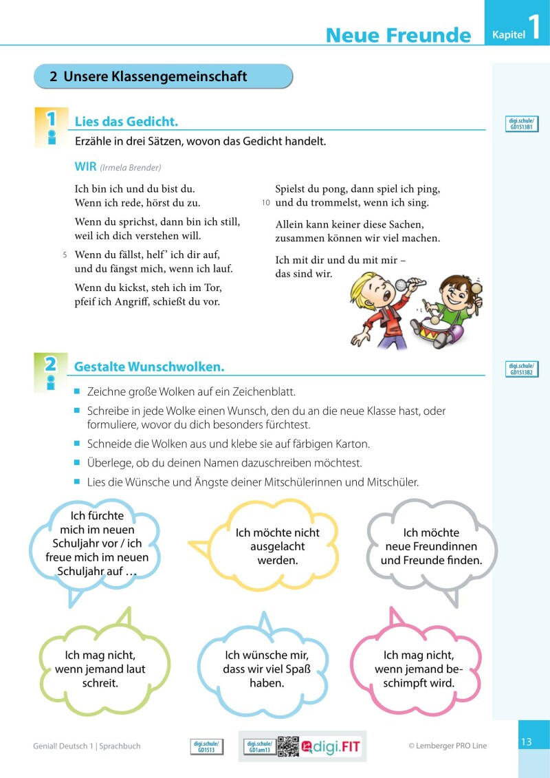 Genial! Deutsch 1 – Sprachbuch IKT LP’23 v.1.2 / Schulbuch