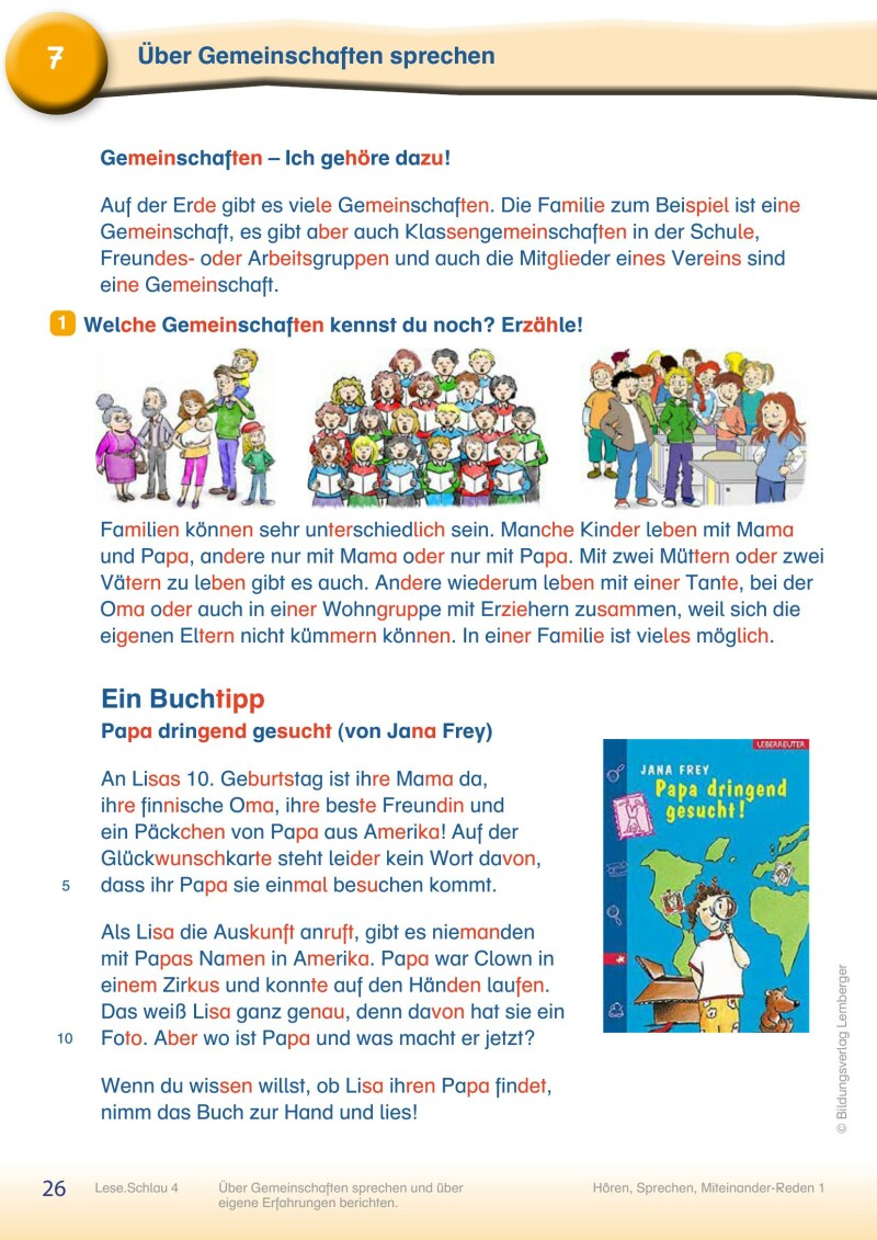 Lese.Schlau 4 - Lesebuch mit Silbenschrift