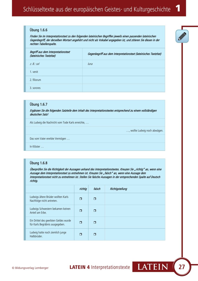Vitae - Interpretationstexte Band 4 (für Latein vierjährig)