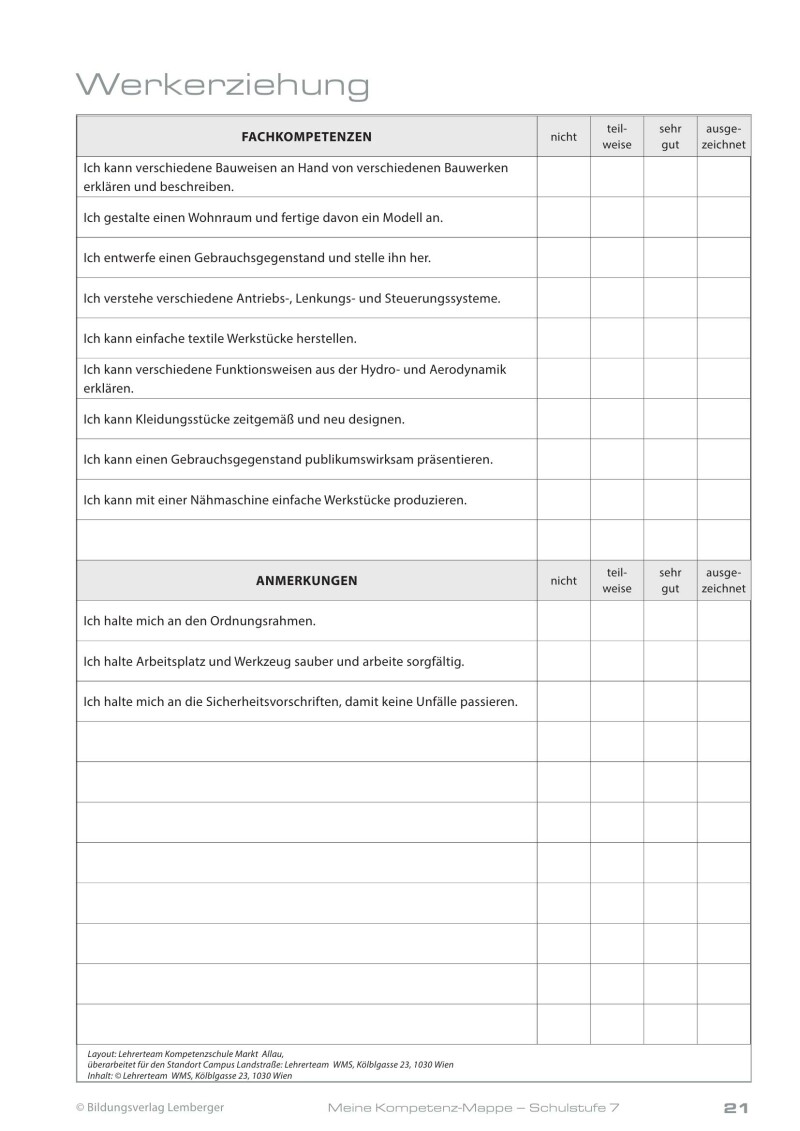 Kompetenz Lernen® - future training - Meine Kompetenz-Mappe 3. Klasse