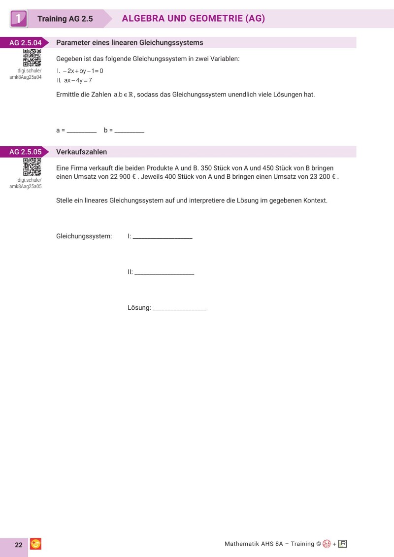 Grundkompetenzen Training Mathematik 12. Schulstufe mit Lösungsteil - Band 1