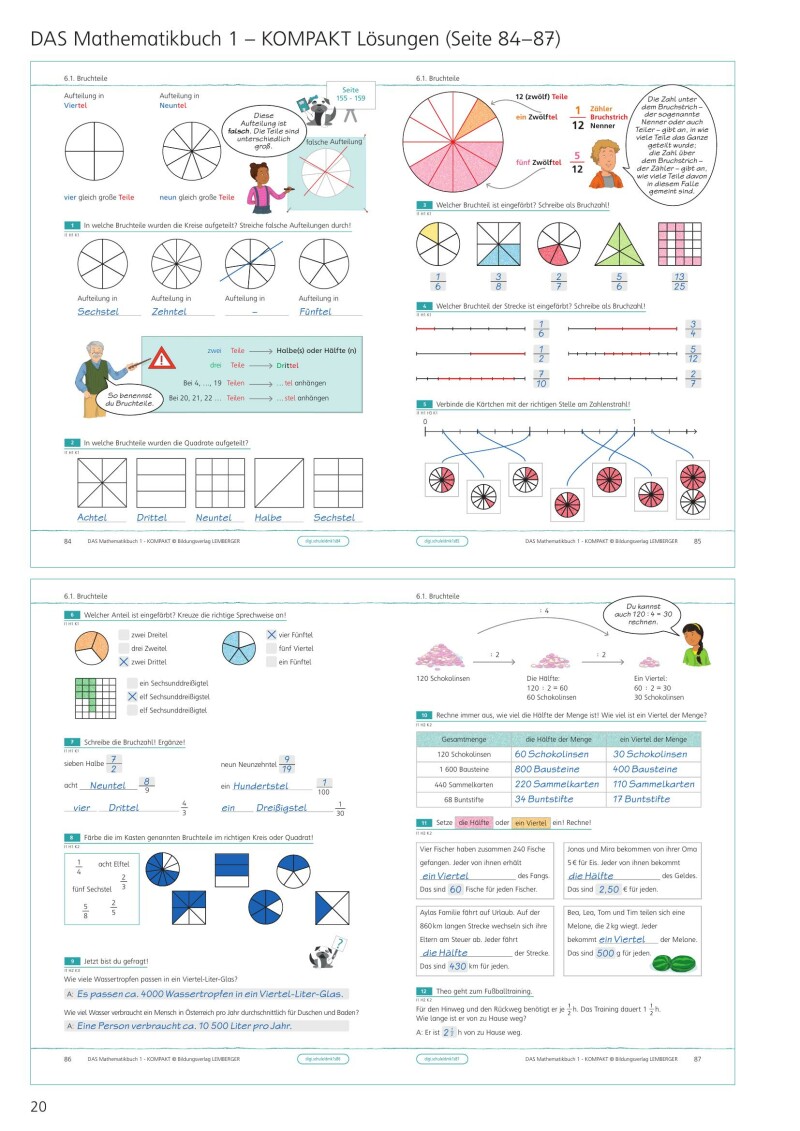DAS Mathematikbuch 1 - KOMPAKT: Grundkompetenzen-Training - Lösungen