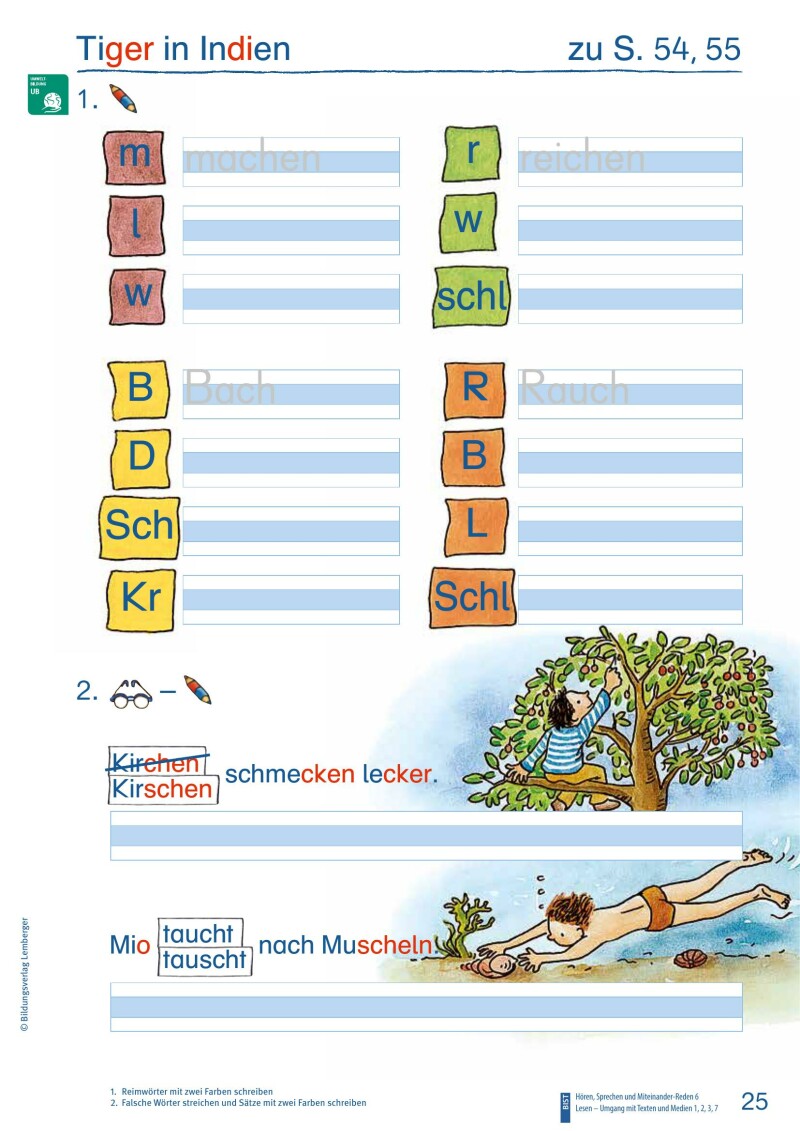 ABC der Tiere 1 – Schulbuch: Lesen in Silben – Arbeitsheft – Teil B LP‘23 v1.1
