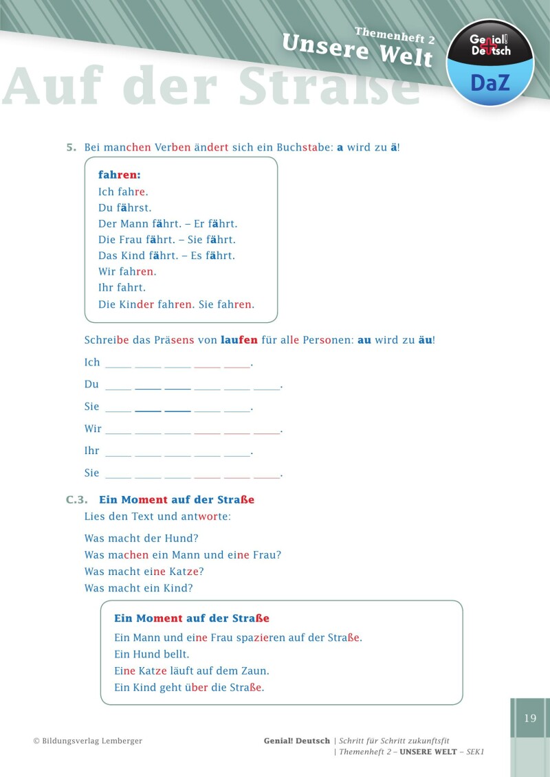 Genial! Deutsch DAZ - Schritt für Schritt zukunftsfit - Schulbuch - Themenheft 2 Sekundarstufe 1 - silbierte Ausgabe: Unsere Welt