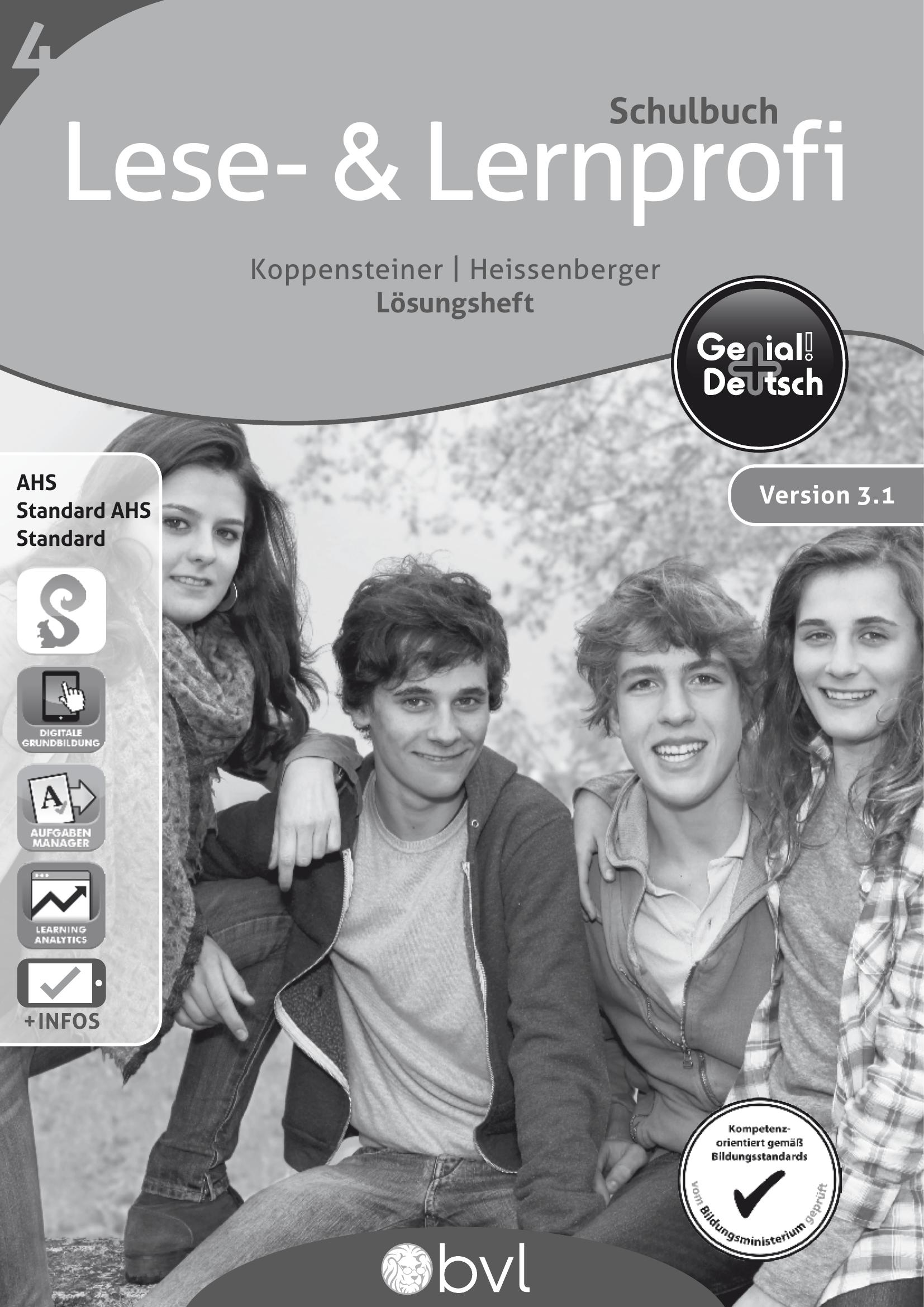 Genial! Deutsch 4 – Lese- und Lernprofi IKT v3.1 Lösungen