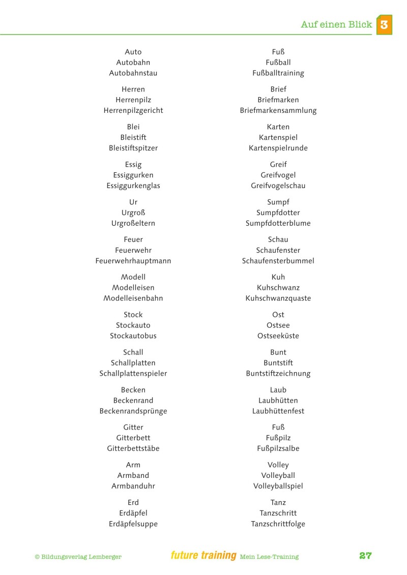 Kompetenz Lernen® - future training - Mein Lese-Training