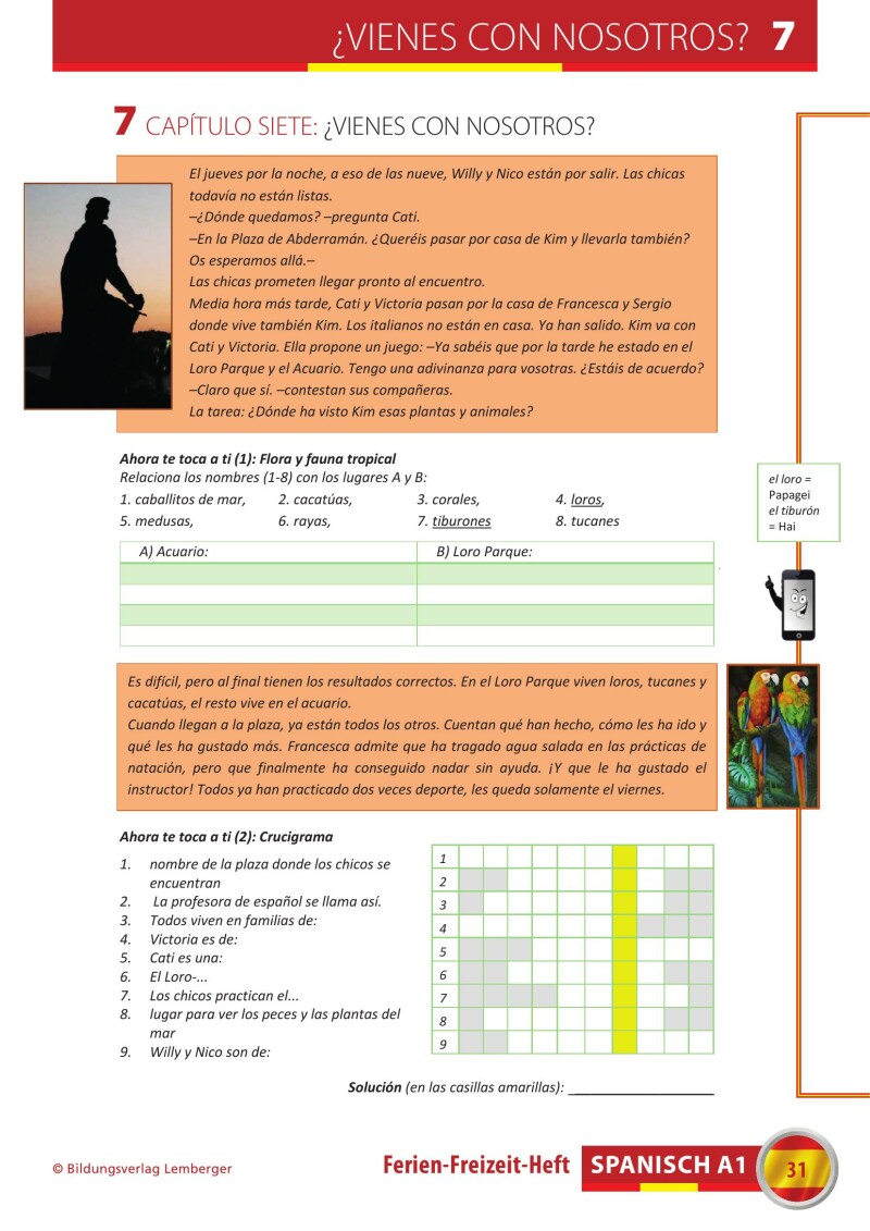 Spanisch – Ferien-Freizeit-Heft A1