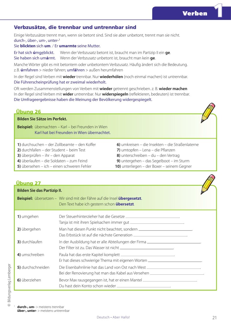 Deutsch - ABER HALLO! Grammatikübungen Oberstufe - Ausgabe für Österreich