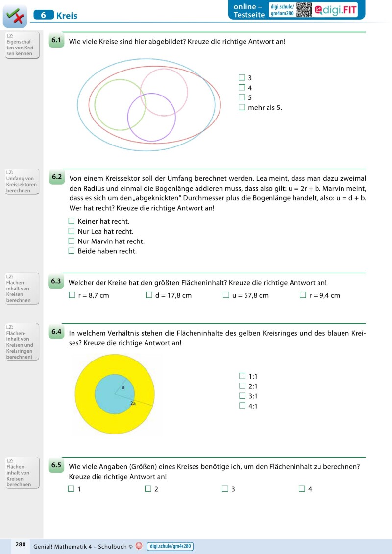 Genial! Mathematik 4 – moderne Testformate üben_LP’23
