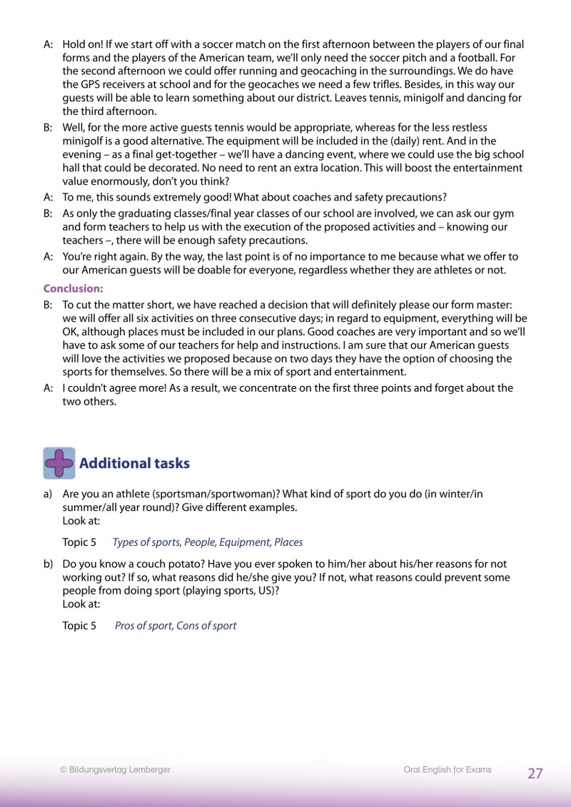 Oral English for Exams – Maturatraining inklusive