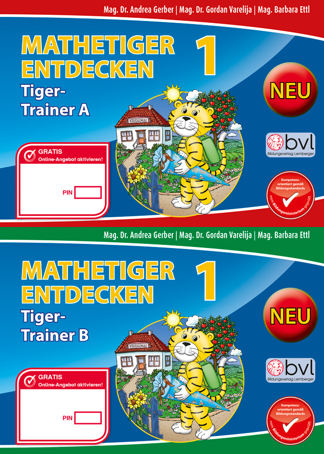 Mathetiger 1 - Schulbuch Tigertrainer (2-teilig)