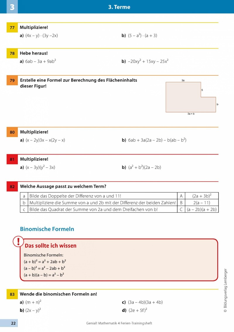 Genial! Mathematik 4 - Ich kann's!: Ferien-Trainings-Heft