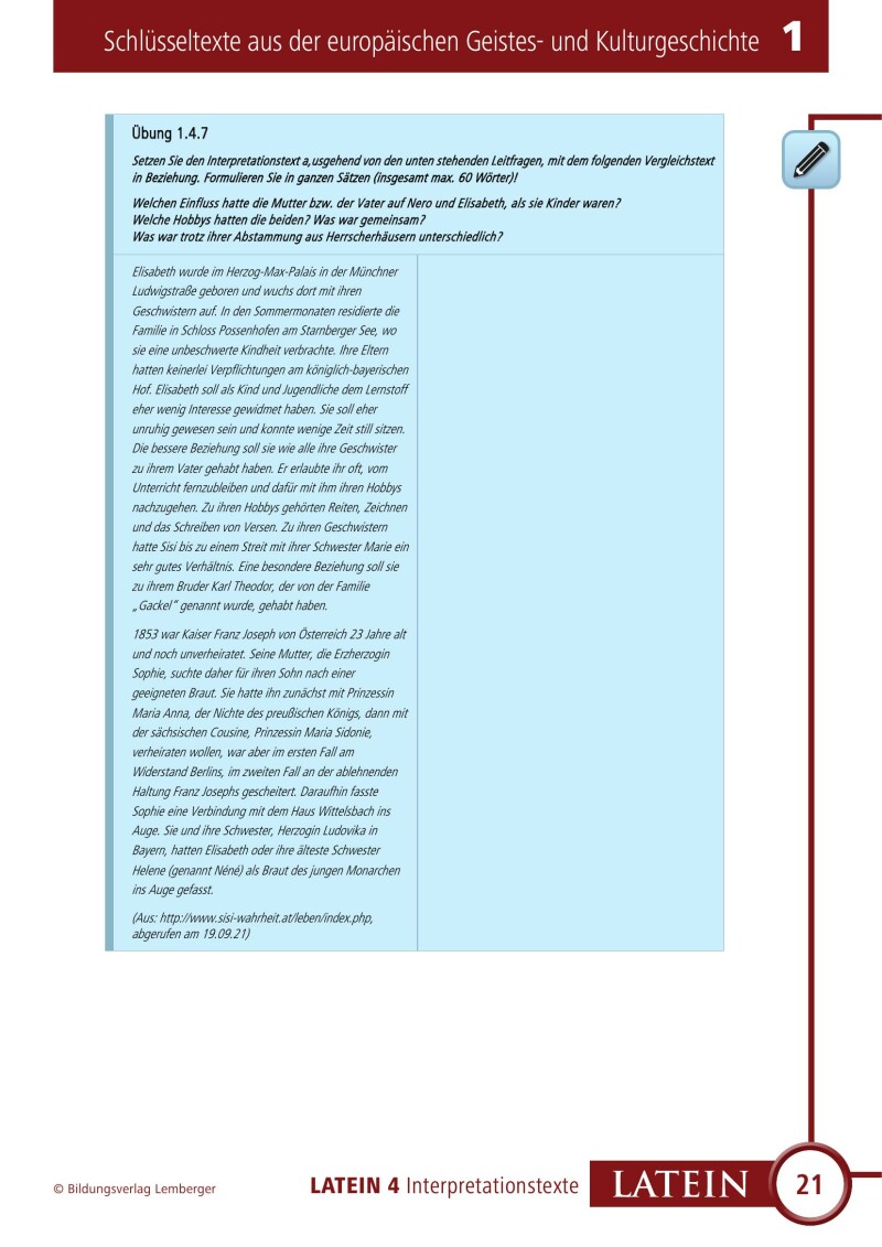 Vitae - Interpretationstexte Band 4 (für Latein vierjährig)