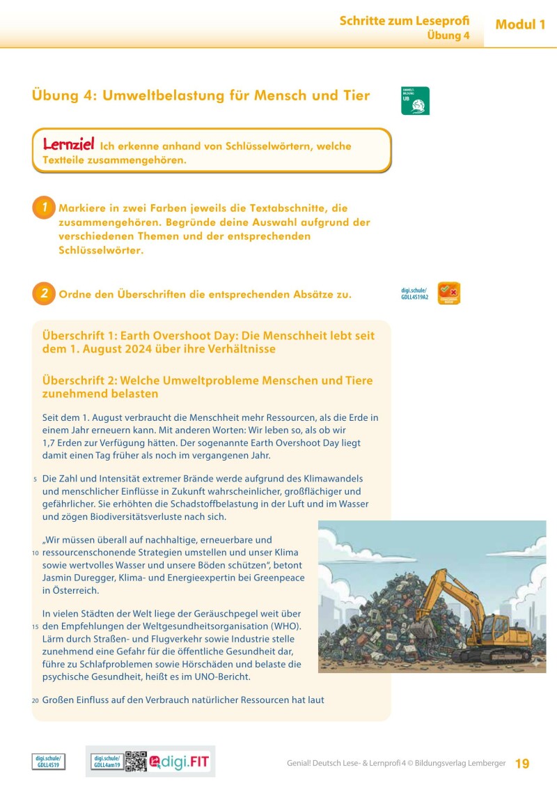 Genial! Deutsch 4 – Lese- und Lernprofi IKT LP’23 / Schulbuch