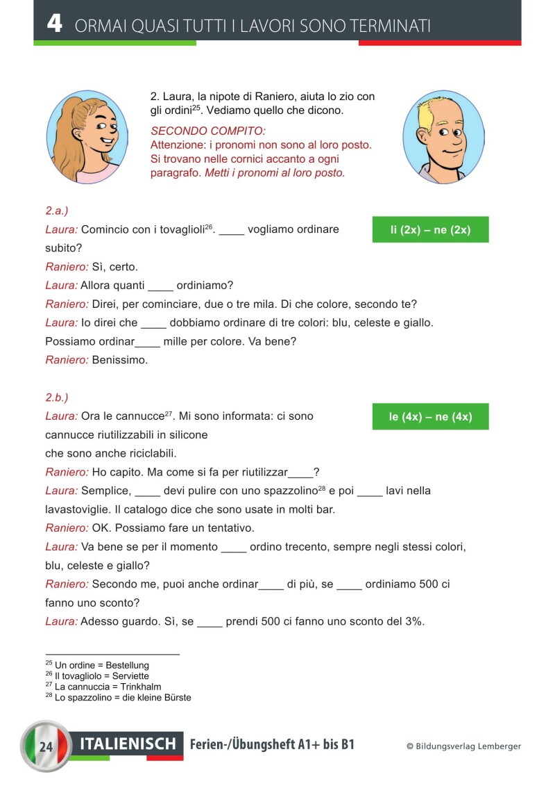 Italienisch – Ferien-Freizeit-Heft A1+/B1
