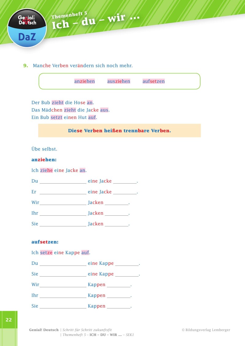 Genial! Deutsch DAZ - Schritt für Schritt zukunftsfit - Schulbuch - Themenheft 5 Sekundarstufe 1 - silbierte Ausgabe: Ich-du wir ...