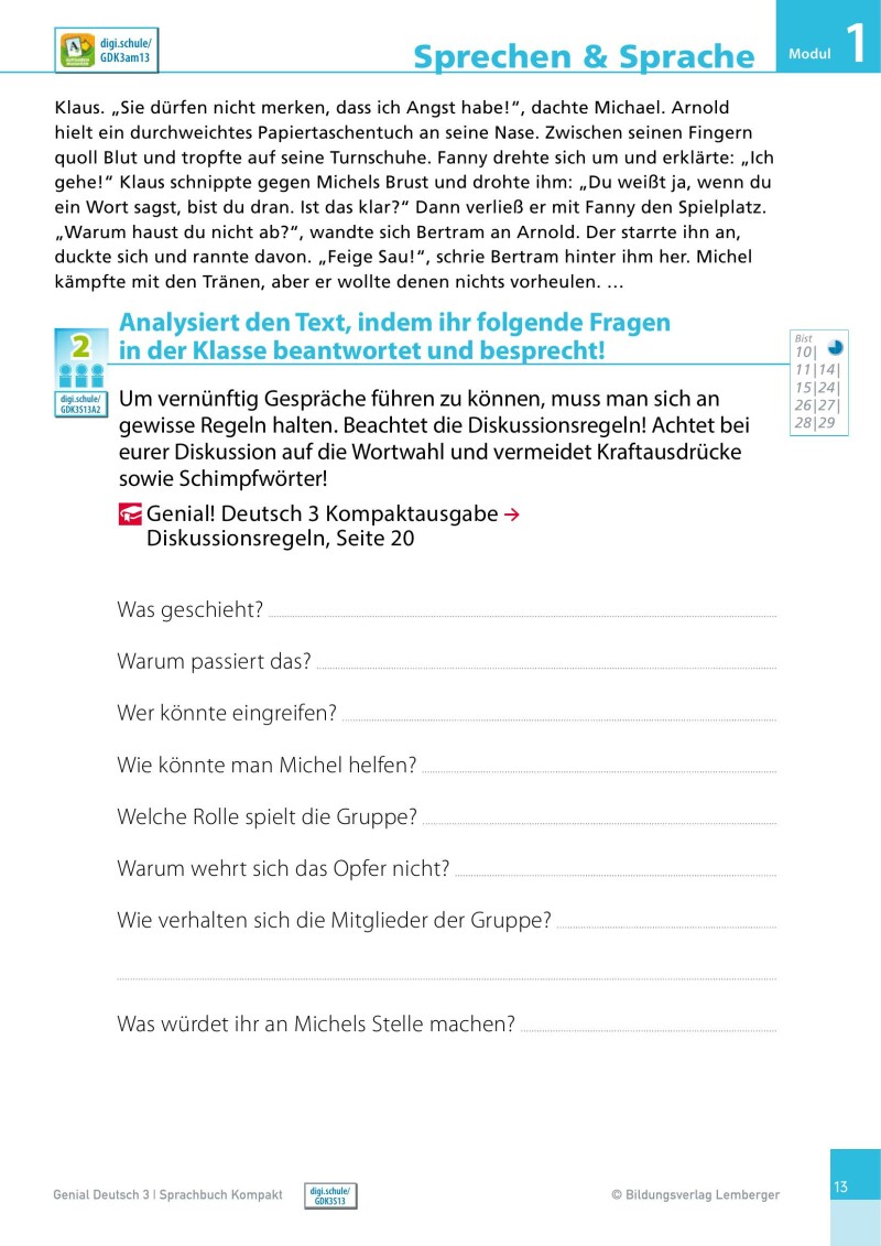 Genial! Deutsch 3 – Sprachbuch Kompakt IKT: Schulbuch für das Leistungsniveau ”Standard”