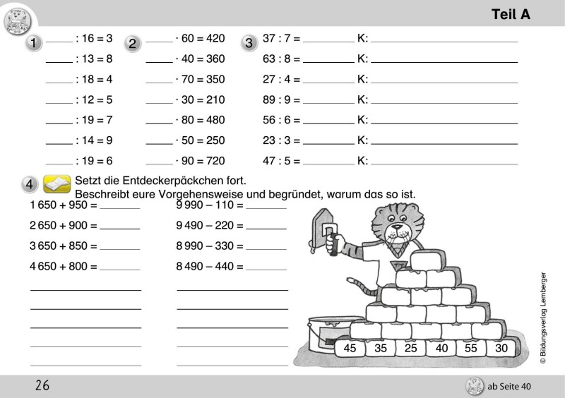 Mathetiger 4 NEU - Schulbuch Tigertrainer - Teil A (für das 1. Semester)