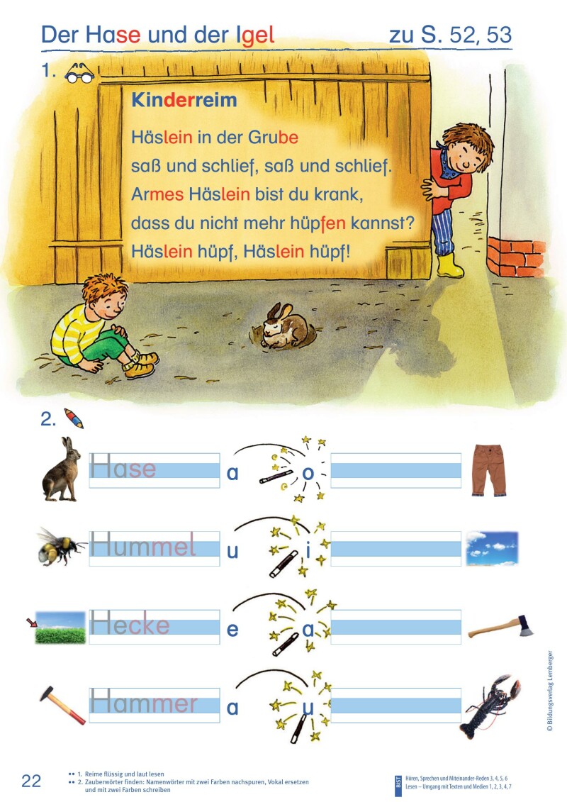 ABC der Tiere 1 - Schulbuch Kompaktausgabe: Lesen in Silben - Arbeitsheft - Teil B