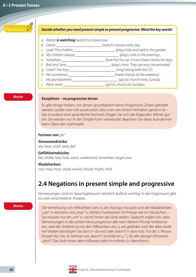 Berufsreifeprüfung Englisch - Erarbeitungsteil