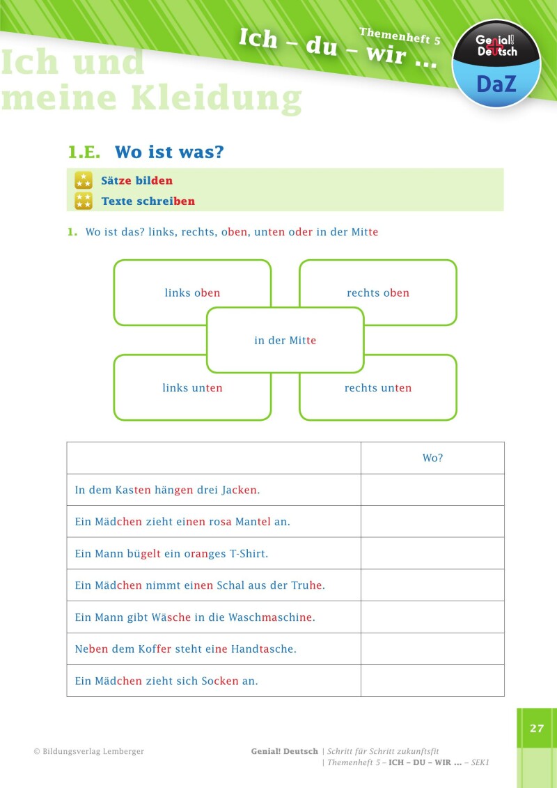 Genial! Deutsch DAZ - Schritt für Schritt zukunftsfit - Schulbuch - Themenheft 5 Sekundarstufe 1 - silbierte Ausgabe: Ich-du wir ...